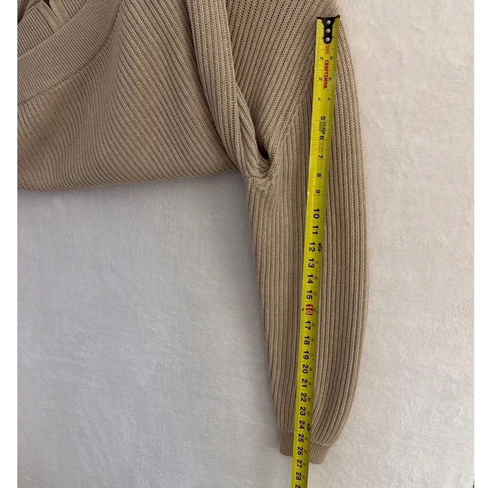 Brooks Brothers Mens Supima Cotton Full Zip Ribbed Cardigan Sweater‎ Beige L